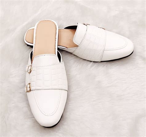 Men's Premium Quality Double Buckle Monk Backless Slip-On Mule Shoes-J ...
