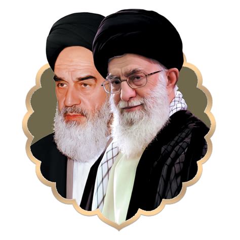 Imam Khomeini and Sayyid Ali Khamenei portrait, Iran's Supreme leaders ...