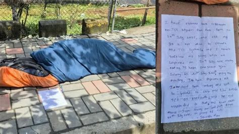 'Unpaid' techie stages unique protest by sleeping on pavement, TCS ...