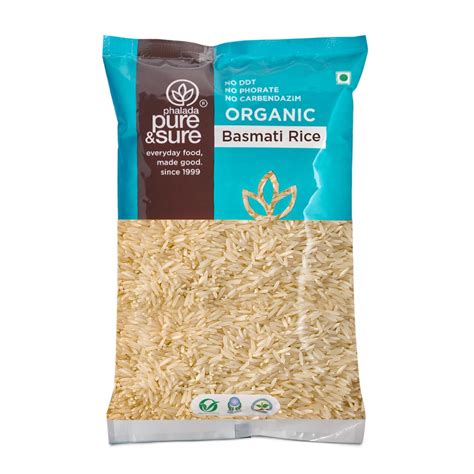 Pure & Sure Organic Basmati Rice 1Kg | Everyday Use Long Grain Rice ...