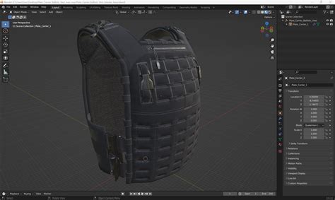 3D Plate Carrier Ballistic Vest model | 3D Molier International
