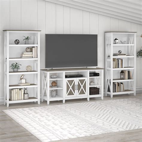 The gray barn tall farmhouse tv stand with 2 bookcases – Artofit