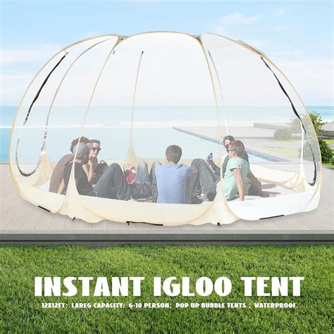 Kebayuneth Pop up Bubble Tent, 12’x 12’ Instant Tent India | Ubuy