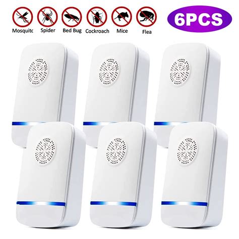 Buy Ultrasonic Pest Repeller, 6 Packs, 2021 Upgraded, Electronic Indoor ...