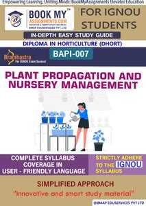 IGNOU BAPI-007 Plant Propagation and Nursery Management Study Guide (In ...