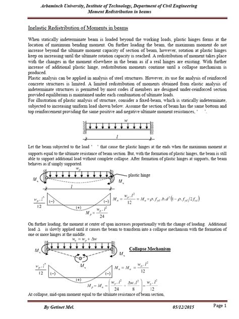 Image result for Moment Redistribution Method Examples