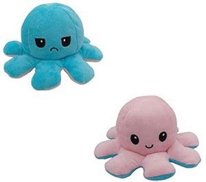 SUN AND STAR CREATIONS Reversible Octopus Mini Plush- Show Your Mood ...