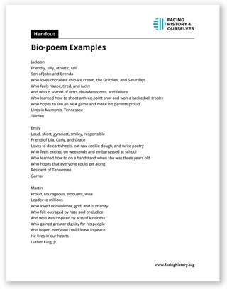 Image result for Bio Poem Examples