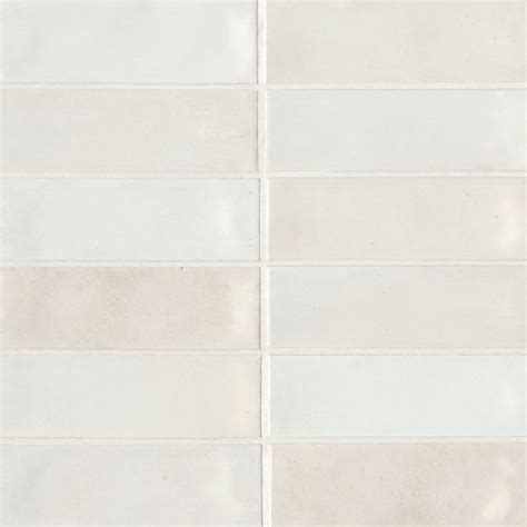 Celine 2" x 6" Glossy Porcelain Floor & Wall Tile in White | Bedrosians ...