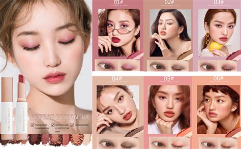 Buy BWOGUE 6 Color Eye Shadow Stick | Twin Eyeshadow Stick | Two-Tone ...