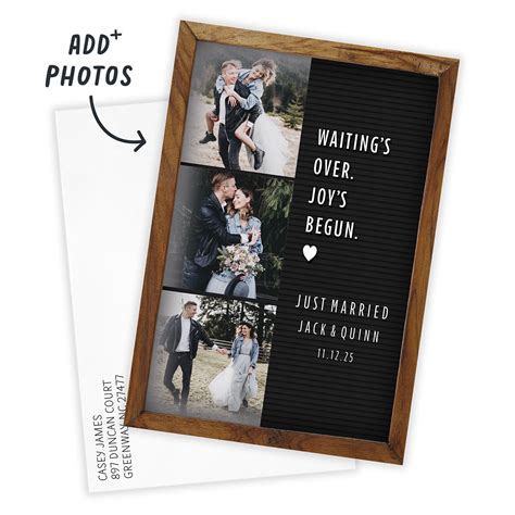 Joy's Begun Letter Board Flat Wedding Announcement - Announcements ...