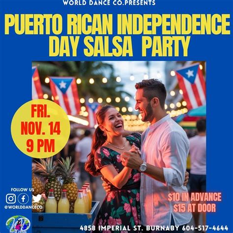 Puerto Rican Independence Day Salsa Party ?, 4858 Imperial Street ...