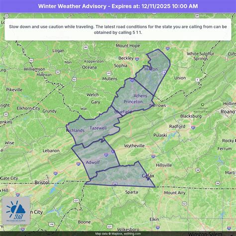Tri-Cities - A Winter Weather Advisory is in effect from 1 PM Wednesday ...