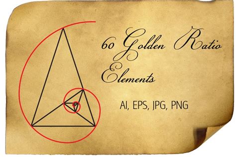 60 Golden Ratio Elements - AI, EPS, JPG, PNG