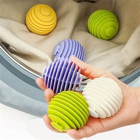 Reusable Anti-Static Laundry Balls - Softens & Fluffs Clothes, Reduces ...
