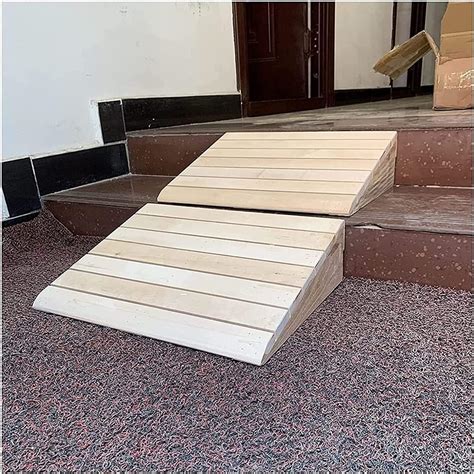 Amazon.com: Handicap Ramps Wheelchair Ramp Wooden Non-Slip Threshold ...