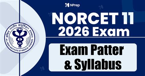 NORCET-11 Exam Pattern and Syllabus 2026