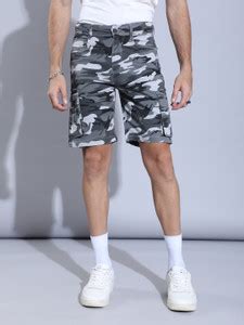 Hence Military Camouflage Men Grey Cargo Shorts - Buy Hence Military ...