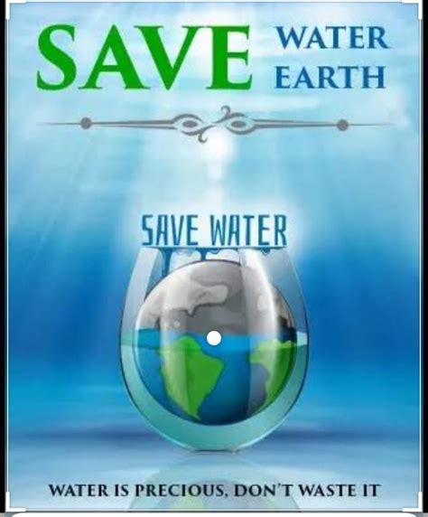 make a poster about "saving the water" in an attractive manner with ...