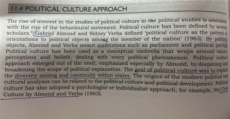 Political culture approach - .. -· LITICAL CU LTURE A f> PROACH The ...