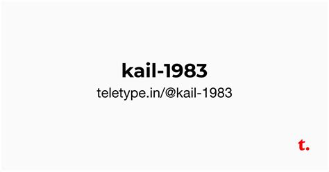 @kail-1983 — Teletype