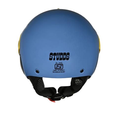 Studds Marshall Kids Blue Yellow Half Face Helmet – Sparkly Helmets