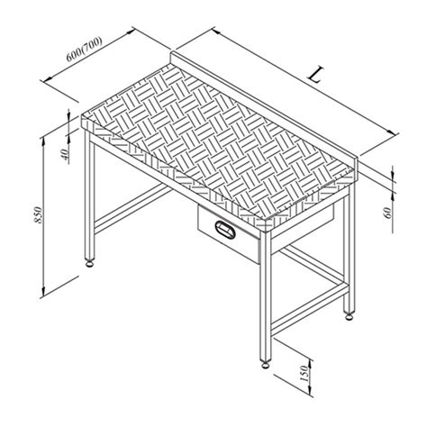Öztiryakiler Wooden Table Workbench with One Drawer, 190x70 cm Price