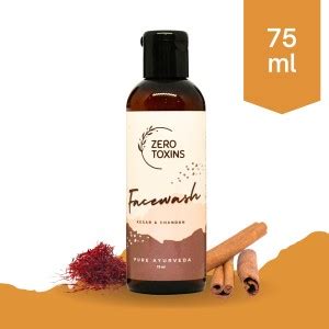 Zero Toxins Ayurvedic Facewash Kesar & Chandan - Acne Free Skin, Fights ...