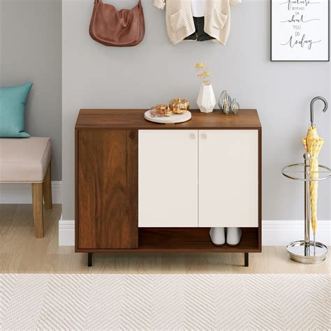 Prorage Engineered Wood 2 Doors Shoe Rack Cabinet for Slipper & Footwe ...