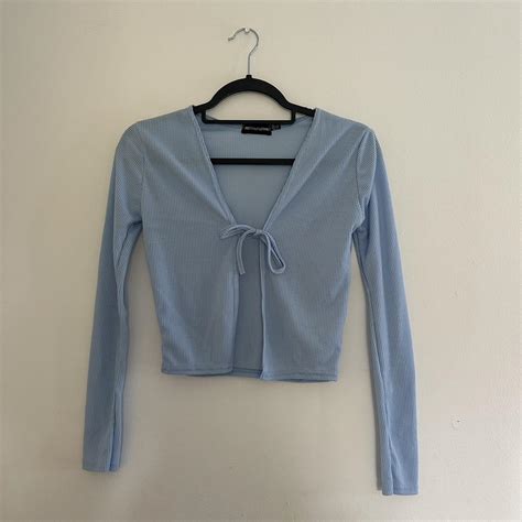 Baby blue cardigan Never worn Comfortable fit🩵 - Depop