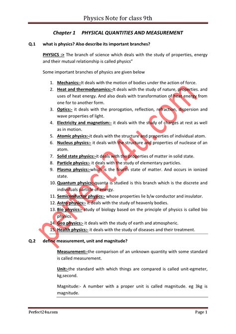 Image result for 9th Class Physics Notes