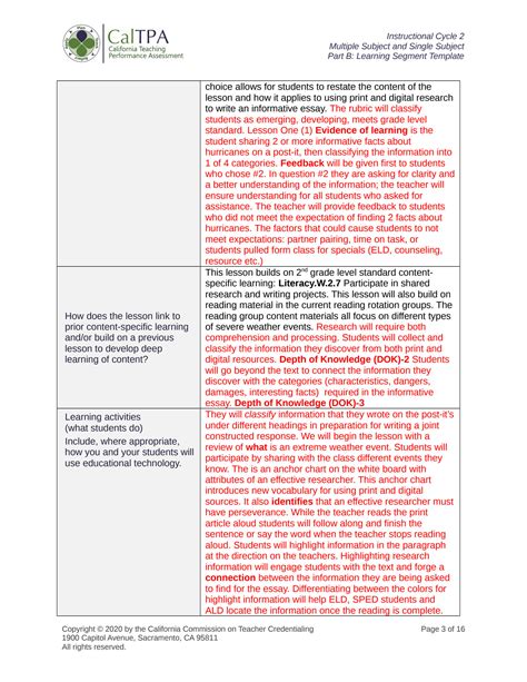 SOLUTION: Caltpa c2 part b learning segment v22 docx - Studypool