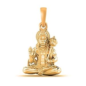AKSHAT SAPPHIRE 925 Sterling Silver 22k Gold Plated God Hanuman Ji (Big ...