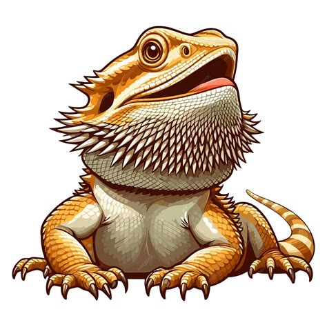 Premium Vector | Cute Bearded Dragon Vector Cartoon illustration