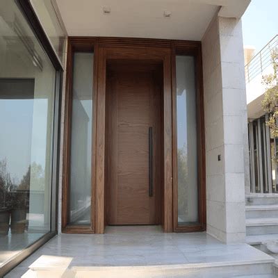 Contemporary Matte Finish Swing Single Door Design for Entrance