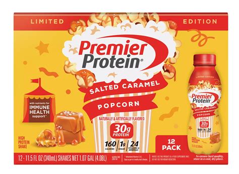 Premier Protein Limited Edition Salted Caramel Popcorn 30g Protein ...