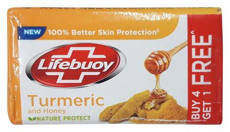 Buy Lifebuoy Soap Bar, Turmeric & Honey, 125g (Buy 4 get 1) Online at ...