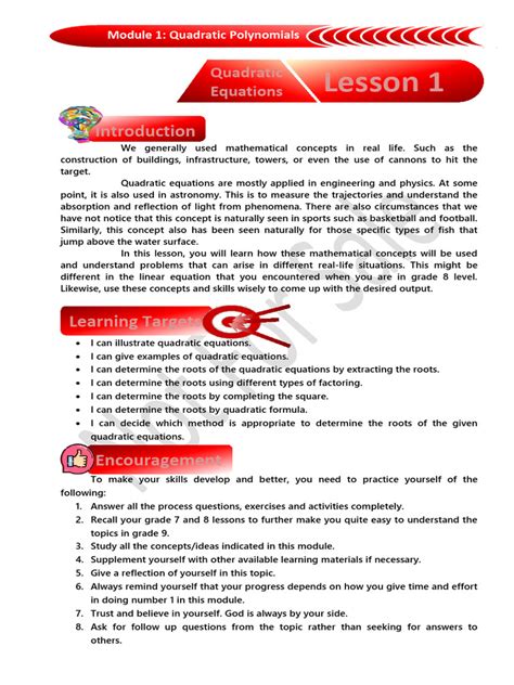 Image result for Math Module 1 Lesson 9