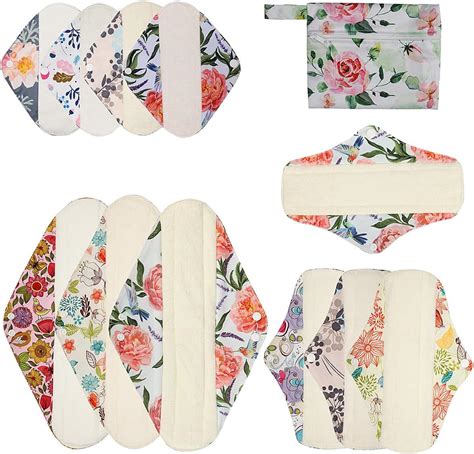 Amazon.com: ReUseLife 5 Pack 10 Inch Cloth Menstrual Pads,Reusable ...