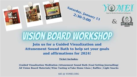 Vision Board Workshop + Guided Visualization + Sound Bath + Wine ...