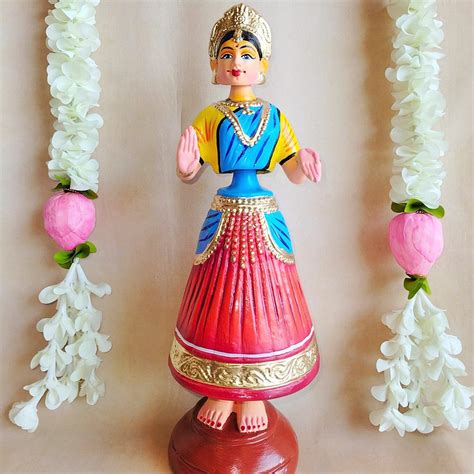 5 Mani Dancing Dolls Red - Handcrafted Traditional Indian Dance Figuri ...