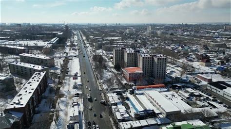 Омск, Чкаловский поселок с высоты птичьего полета - YouTube