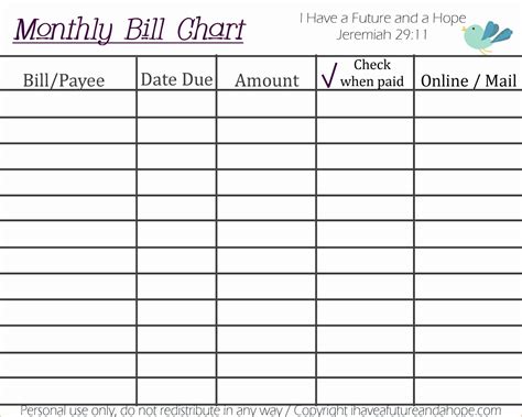 Free Monthly Bill Organizer Spreadsheet — db-excel.com