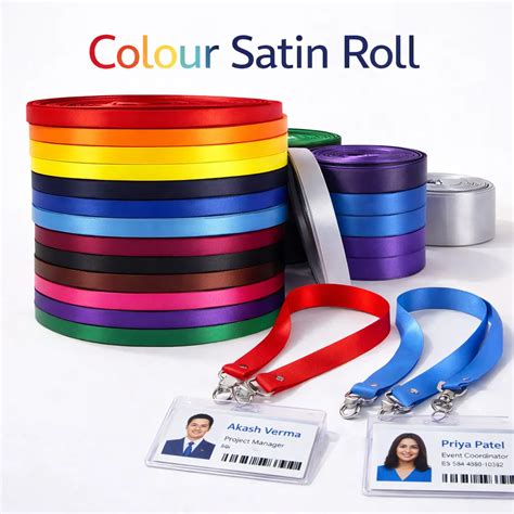 Border Lanyard Rolls - Dual-Tone Fabric for ID Straps | Ivy Prints ...