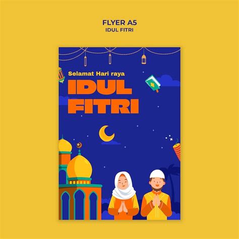 Vorlage für Poster zur Feier des Eid al-Fitr | Kostenlose PSD-Datei