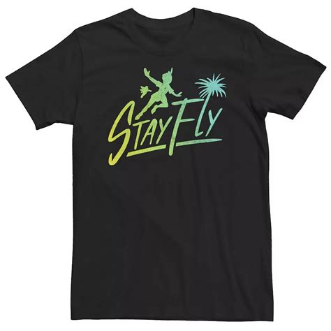 Big & Tall Disney Peter Pan Stay Fly Gradient Silhouette Tee