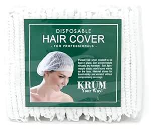 KRUM Cloth White Cap - Disposable Hygienic Headwear for Food Processing ...
