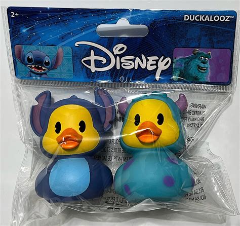 Disney Stitch and Sulley Duckalooz Rubber Duckie Jeep Duck Bath Toy 2 ...