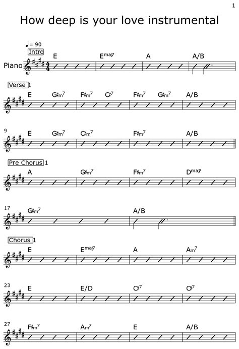 Image result for How Deep Is Your Love Piano Tutorial