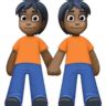 🧑🏿‍🤝‍🧑🏿 People holding hands: dark skin tone emoji copy paste png download